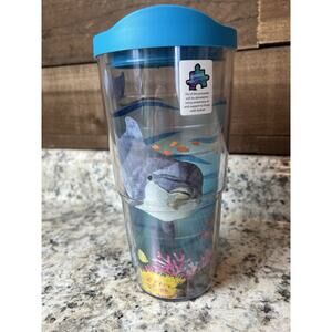 NWT Tervis Collab w/ Patti Gray for Two Can Art - Dolphin Ocean, 24oz Tumbler